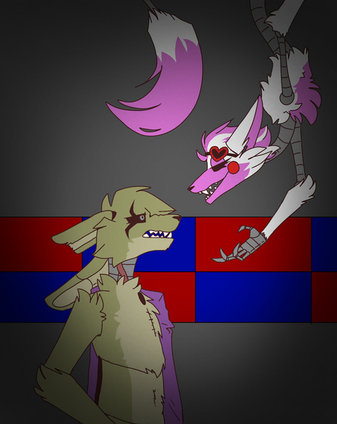 FNaF Springtrap and Mangle fanart