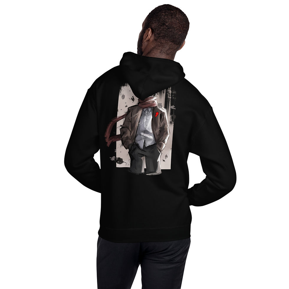 character painting on a hoodie