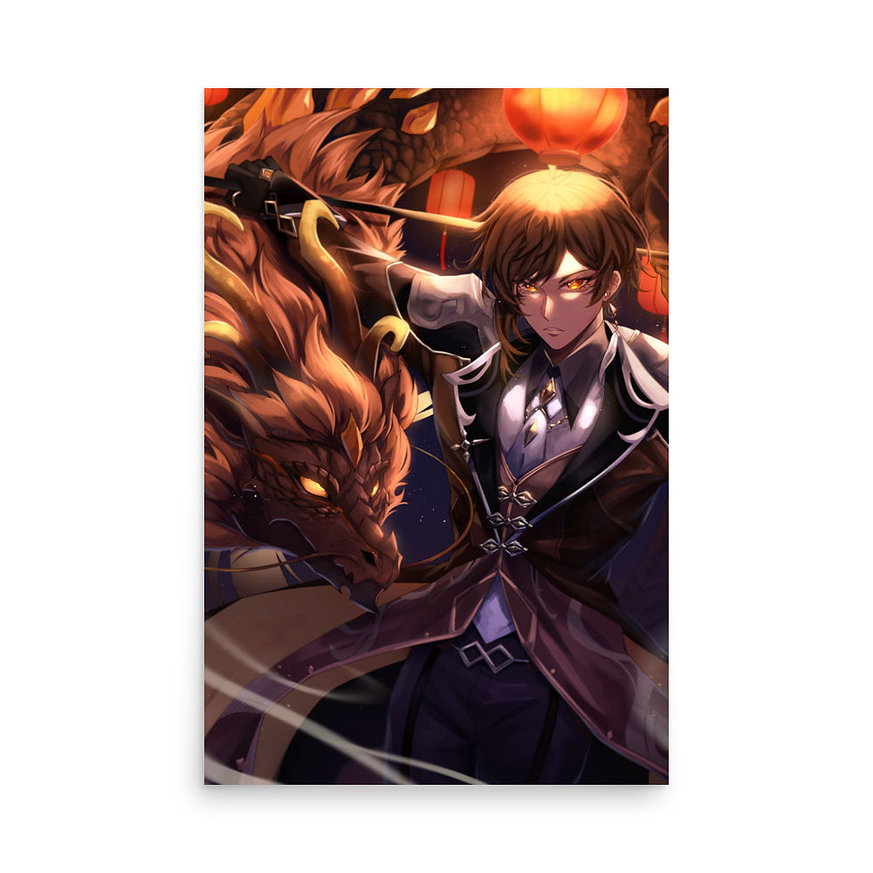 Thumbnail: anime poster of zhongli from genshin impact