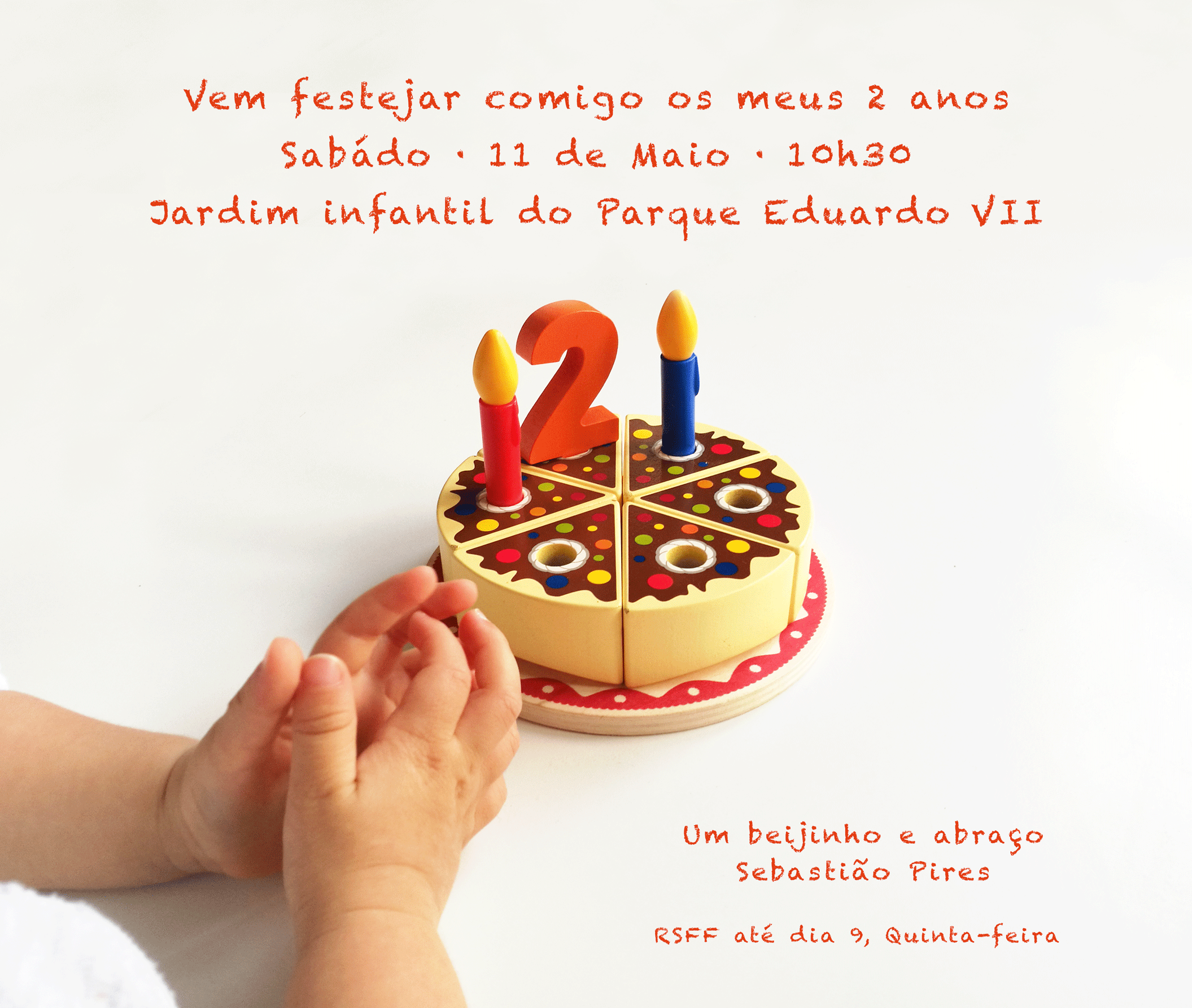 Convite 2 anos gif animado