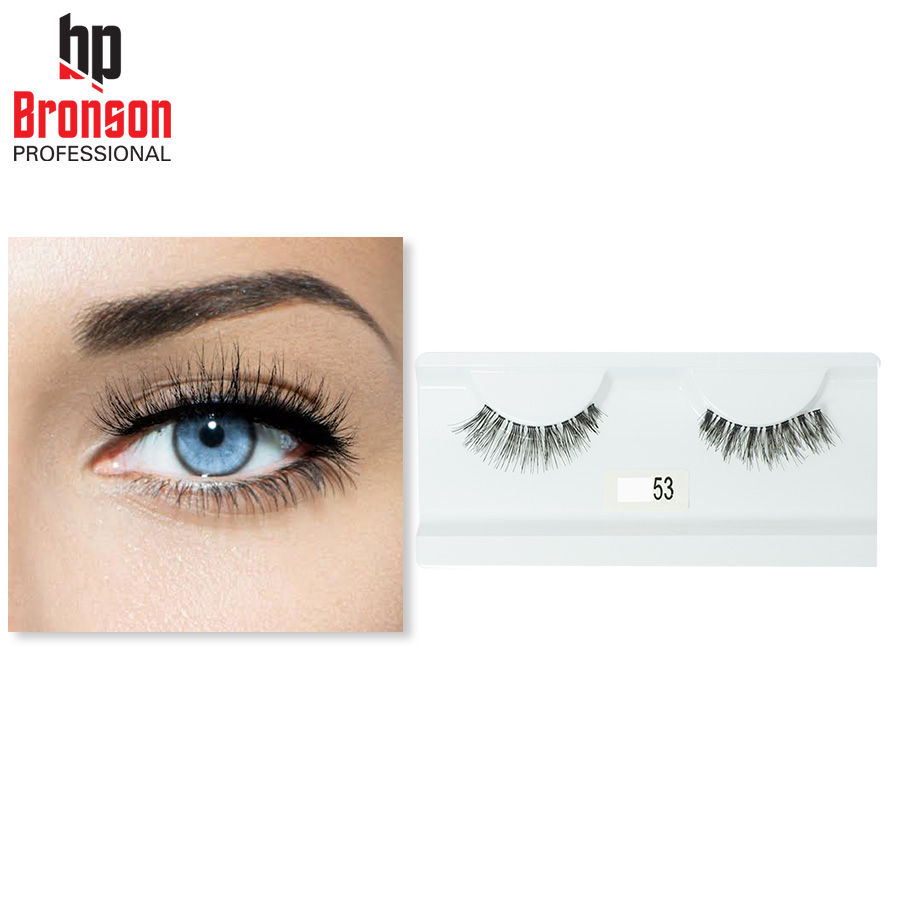 Thumbnail: Synthetic Hair and Lightweight long  natural look False Eyelashes– 53  (1 pair)