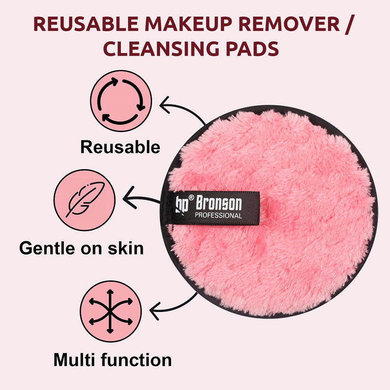 Thumbnail: Reusable Makeup Remover Cleansing Pads (2 pcs - mix color)