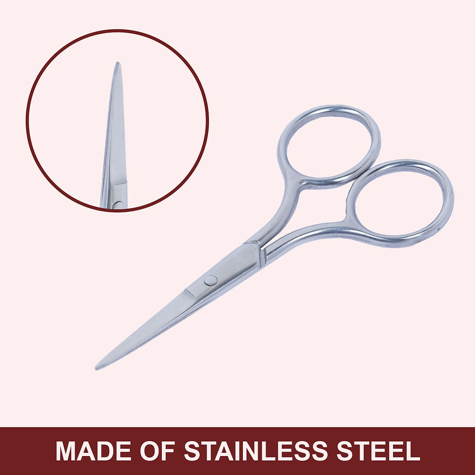Thumbnail: Pointed Small Scissor Stainless steel for Face Eyebrow Beard Nose Hair Trimming