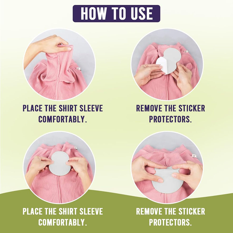 Thumbnail: Underarm Sweat Pads 10 pairs Disposable Prevent Stains & Absorb Sweat