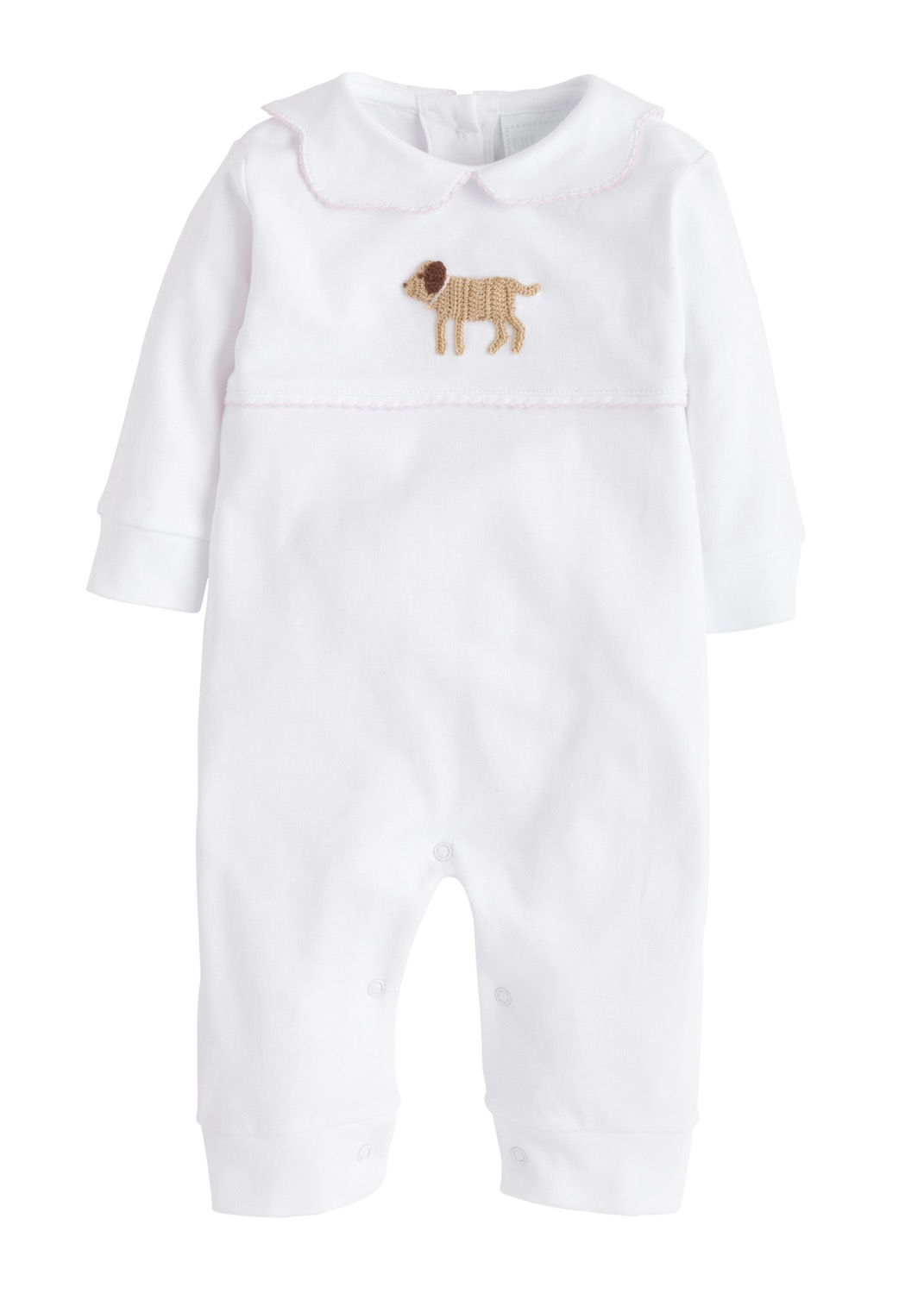 Little English Girl Lab Crochet Pima Playsuit