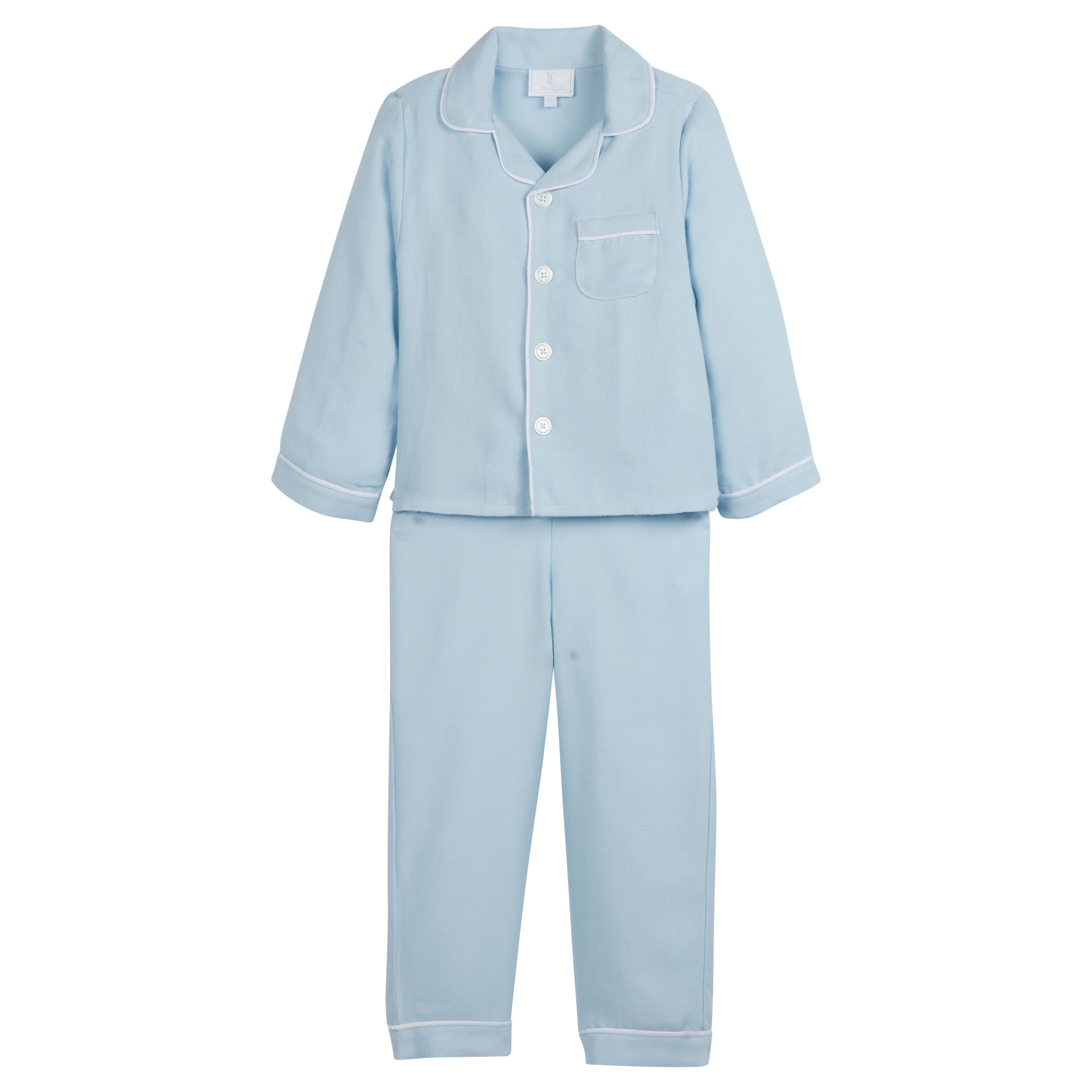 Little English Light Blue Classic Pajama Set