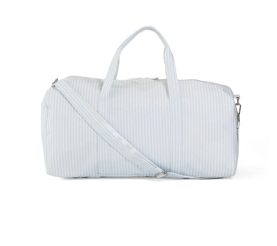 TRVL XL Weekender Duffel Bag in Blue Pimlico Stripe