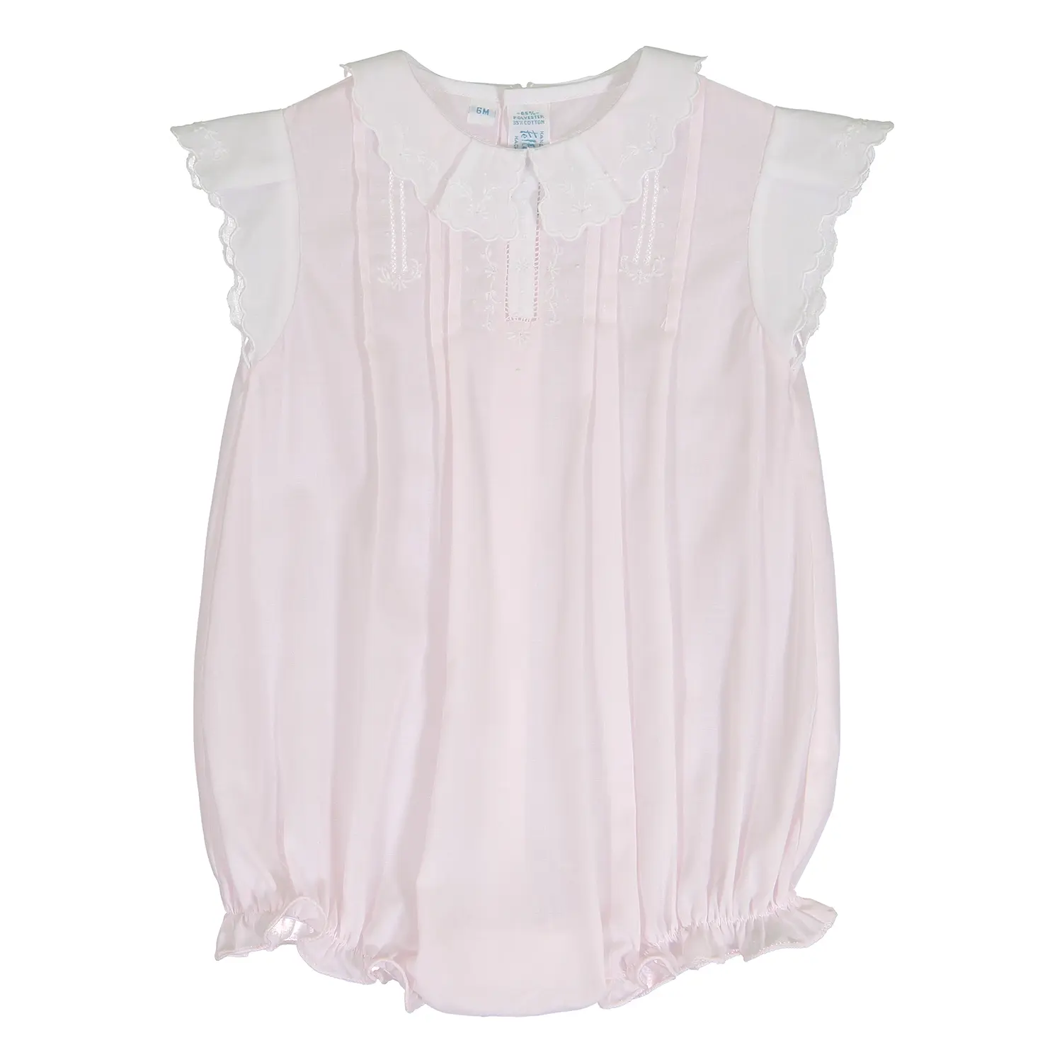 Feltman Brothers White and Pink Vintage Fly Sleeve Bubble