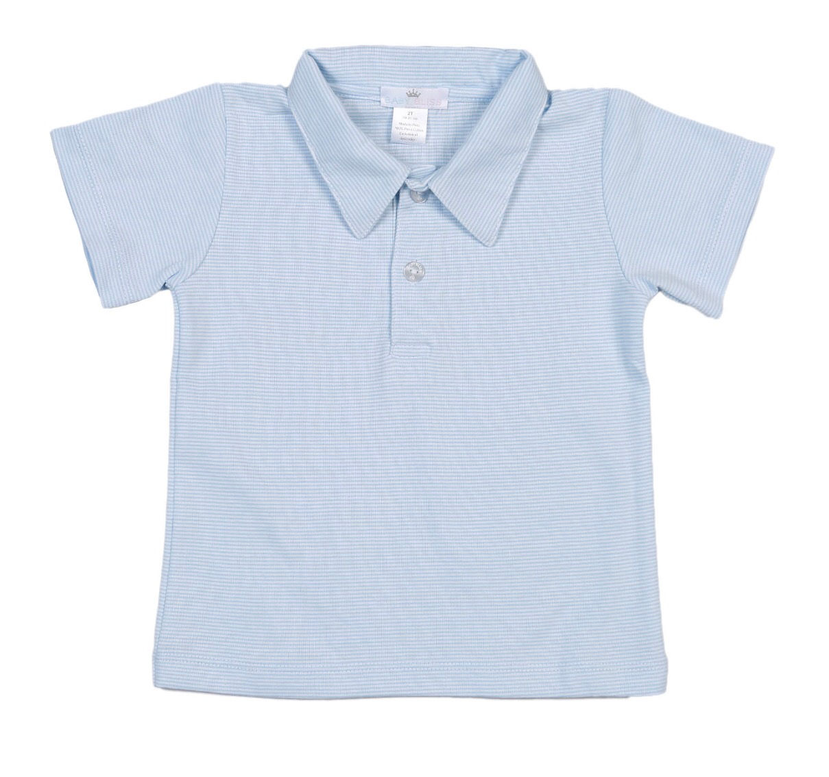 Baby Bliss Pima Solid Blue Polo 