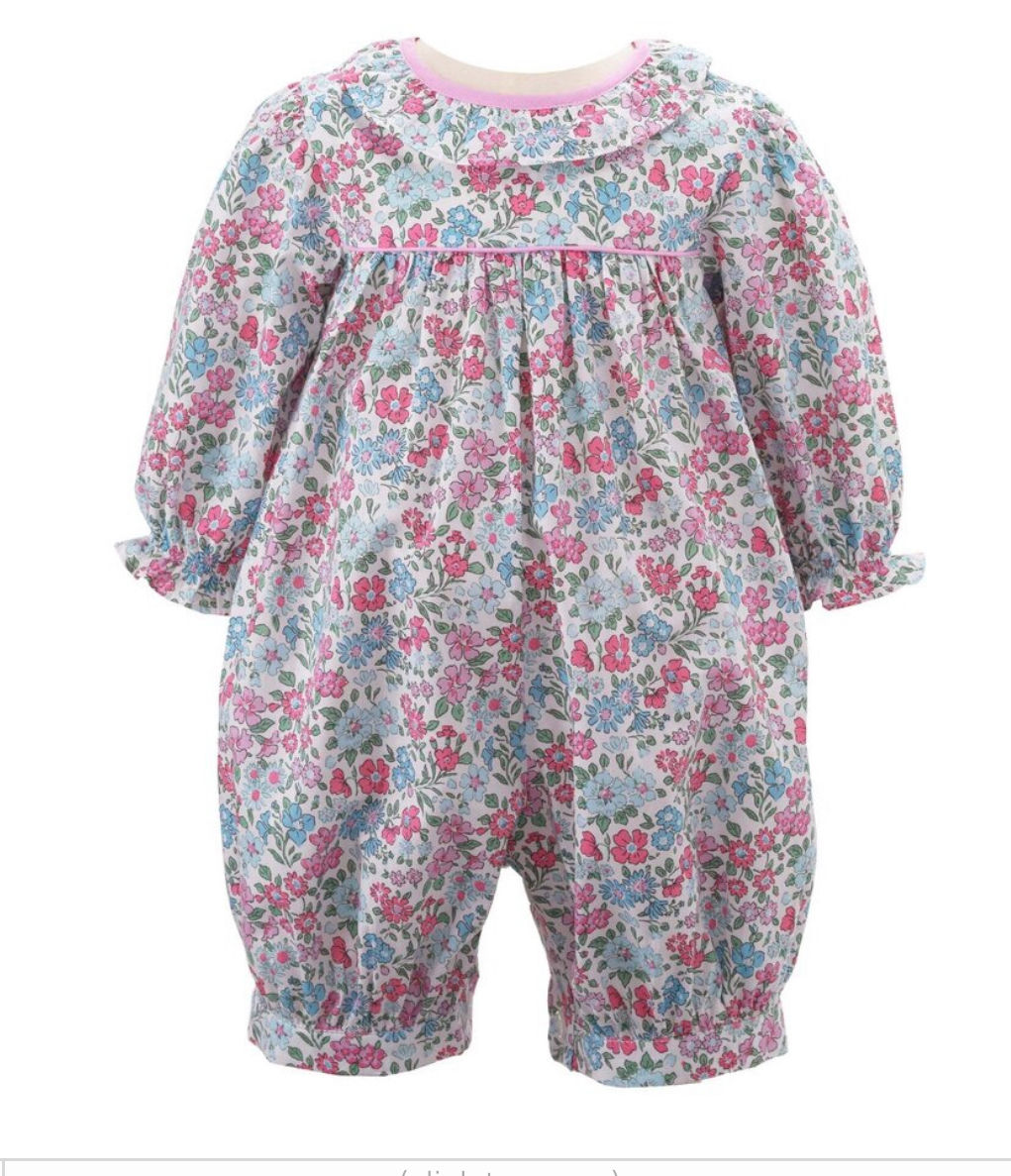 Rachel Riley Floral Frill Collar Romper 18 mo