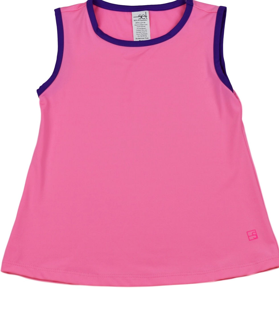 Set Athleisure Hot Pink with Purple Tori Tank 6/8, 8/10, 12/14