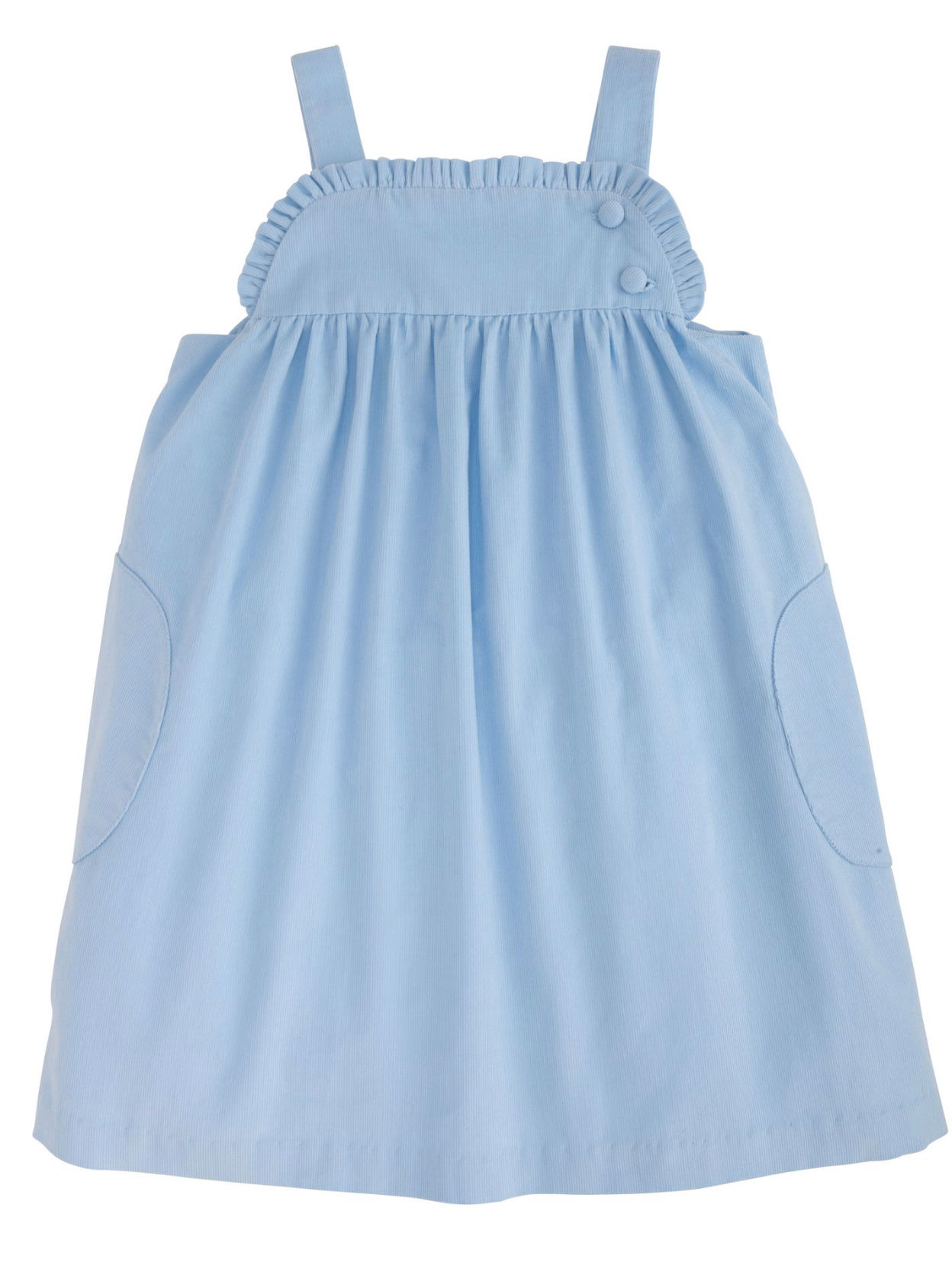 Little English Light Blue Corduroy Ruffle Jumper
