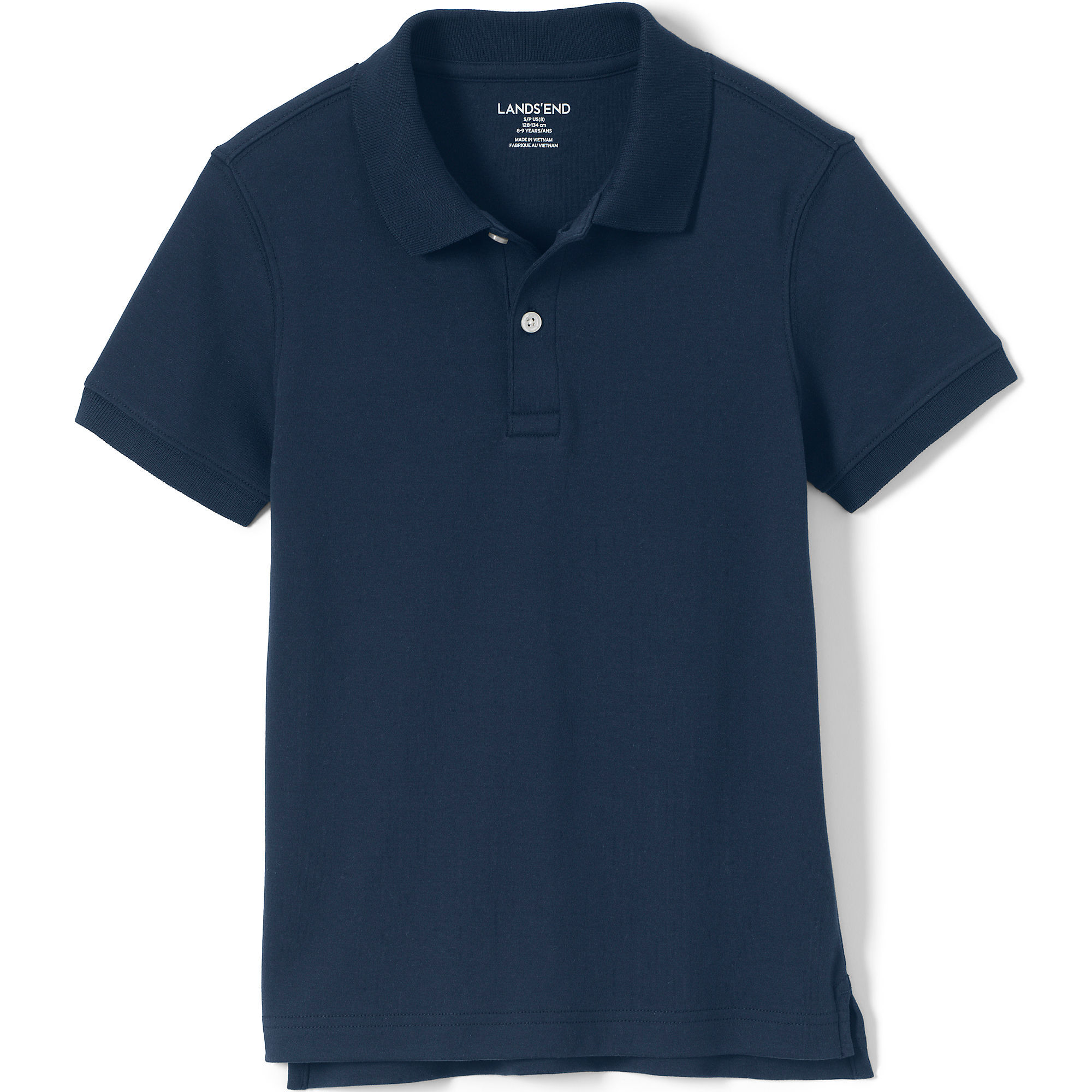 Land's End Navy Soft Short Sleeve Polo