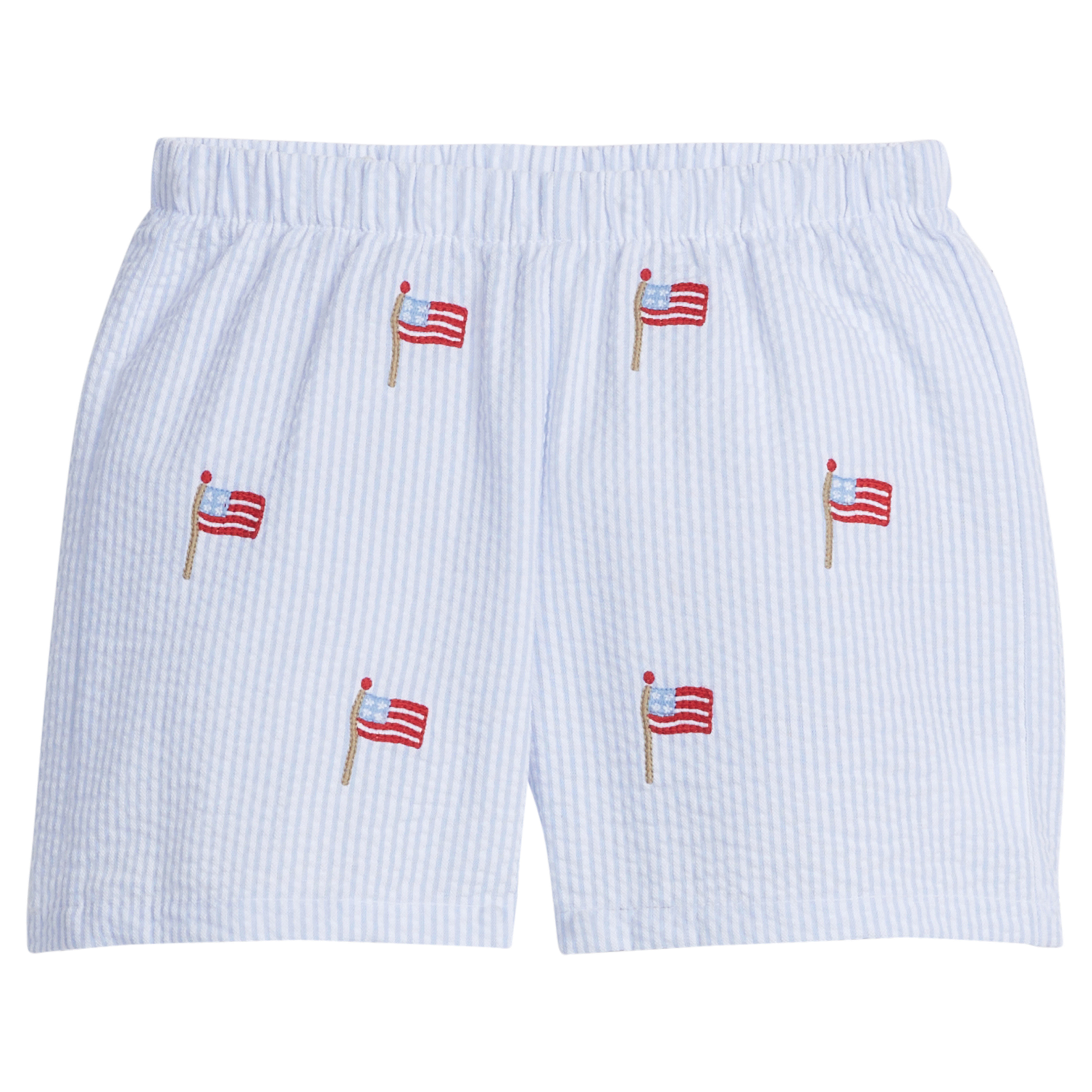 Little English Embroidered Flag Shorts 4t