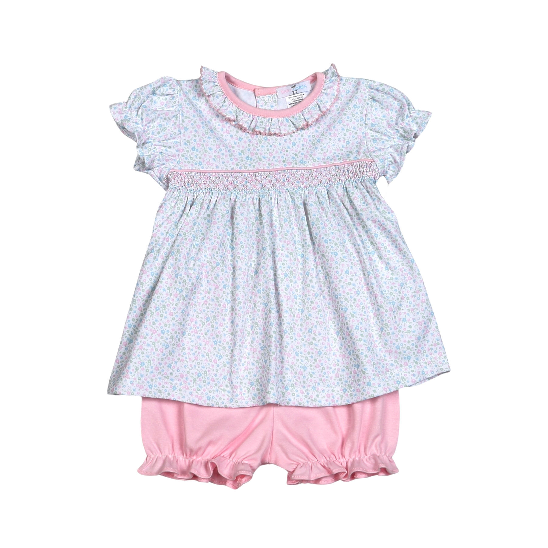 Baby Loren Mini Floral Pima Bloomer Set
