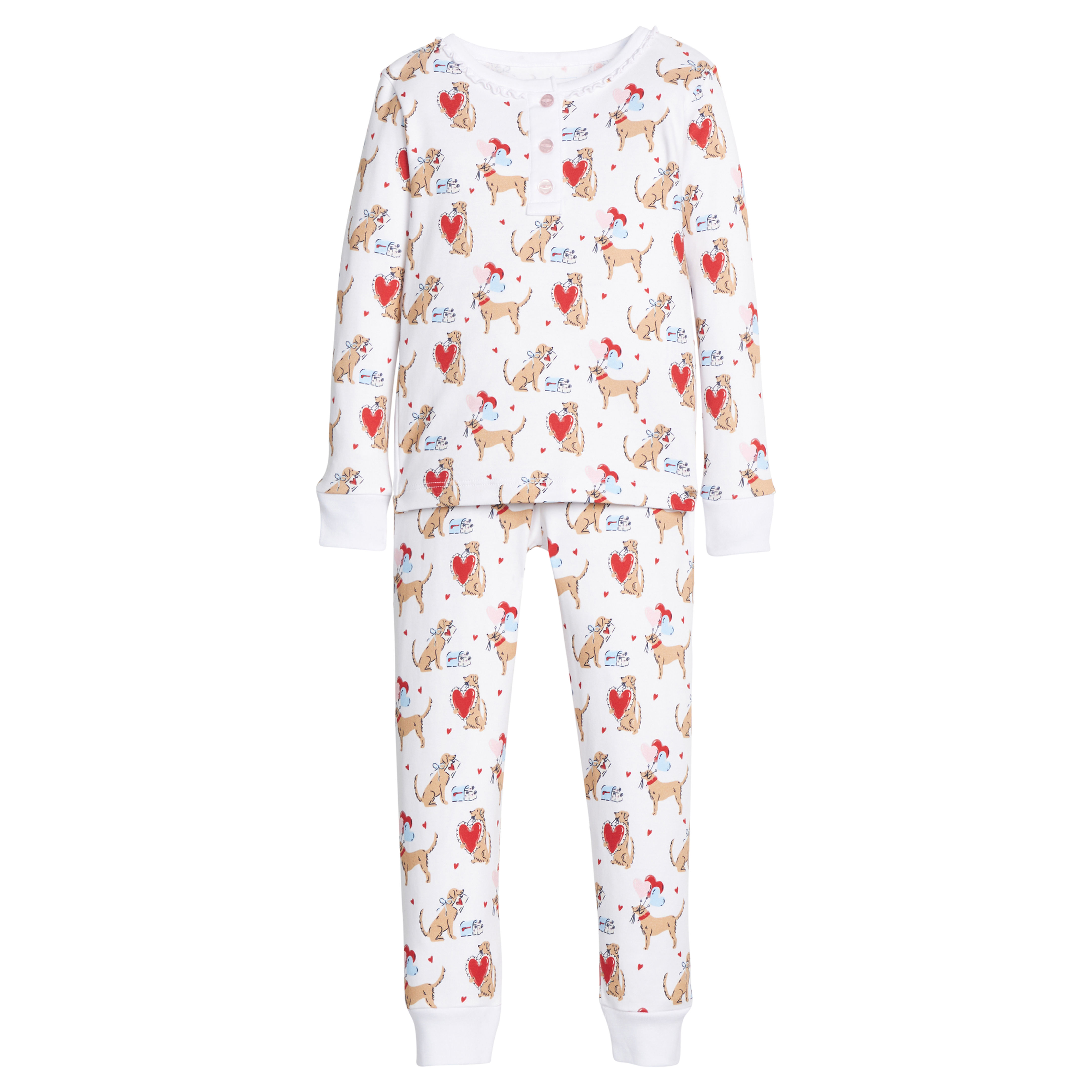 Little English Girl Pajamas I Woof You