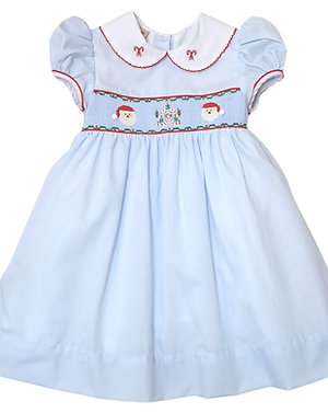Marco and Lizzy Santa Hand Smocked Dress 5 & 6