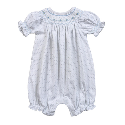 Baby Girl Sally White/Pink Hand
Smocked Pima Bishop Bubble main image 1