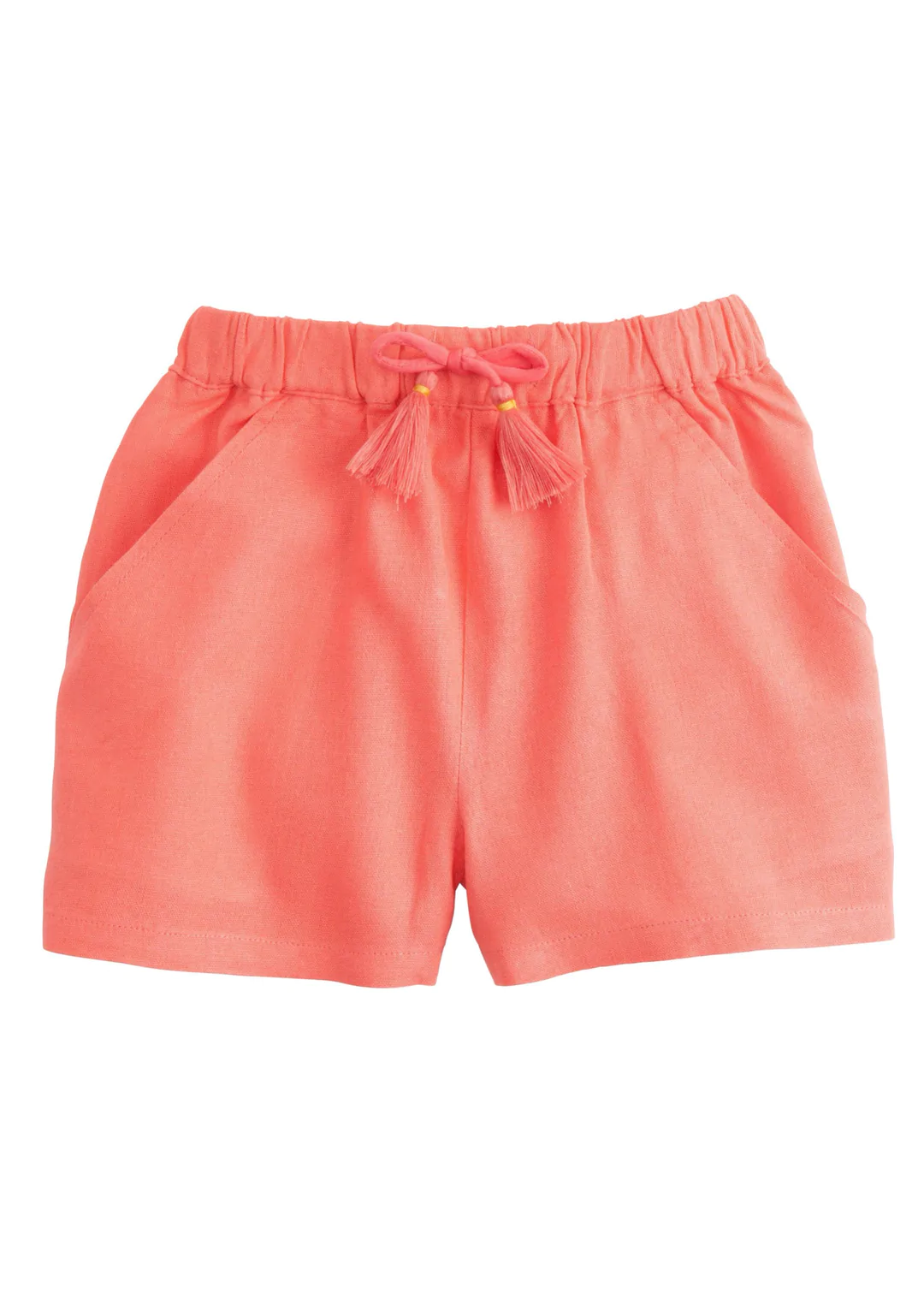 Bisby Coral Linen Basic Shorts 4-8