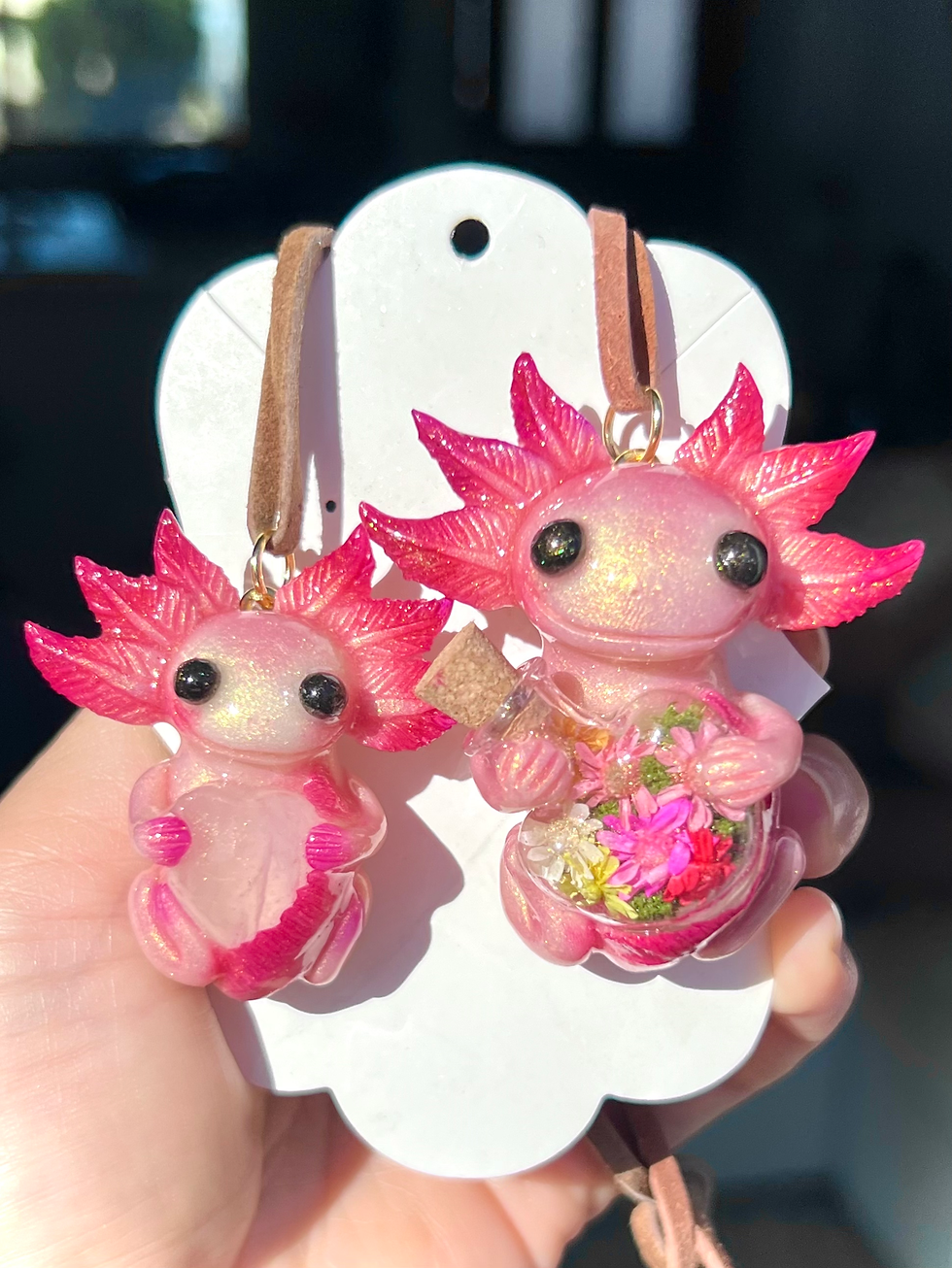 Thumbnail: Fairy Pink Axolotl +  Flower Spell bottle