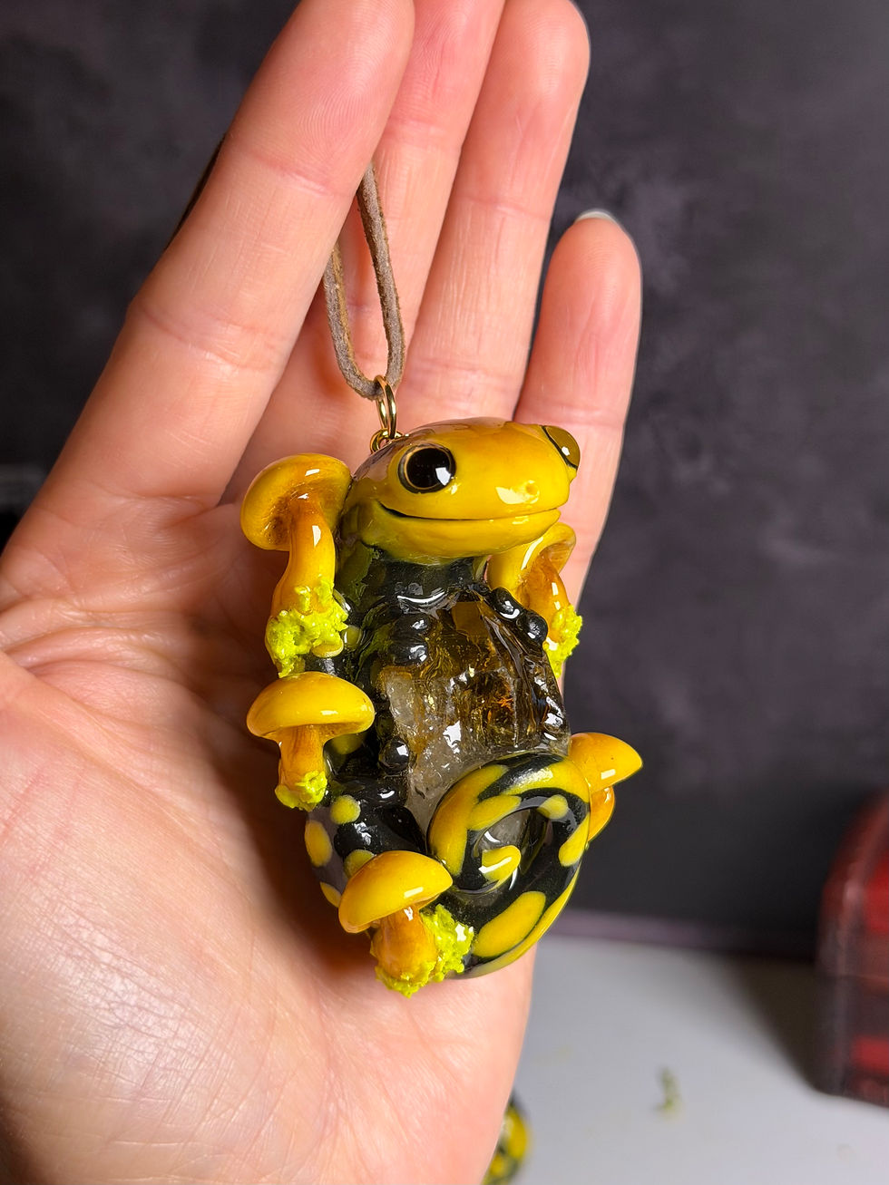 Thumbnail: Bioluminescent mushroom x Tiger Salamander 