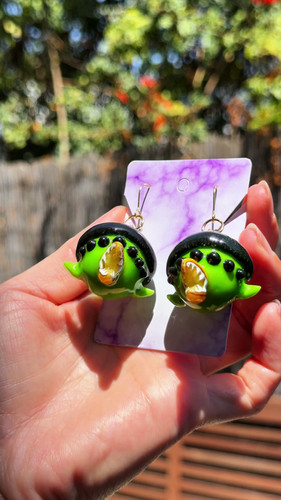 Alien Boy Earrings ( inspired by Oliver Tree ) | Mushroom Zen