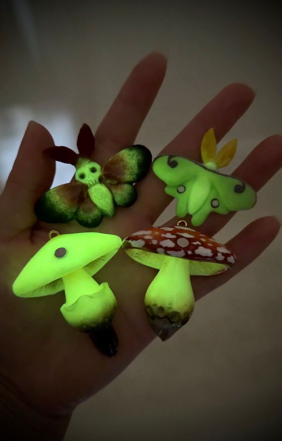 Thumbnail: Death’s Head Moth( Magnetic)  + Angel’s Death Cap Mushroom 