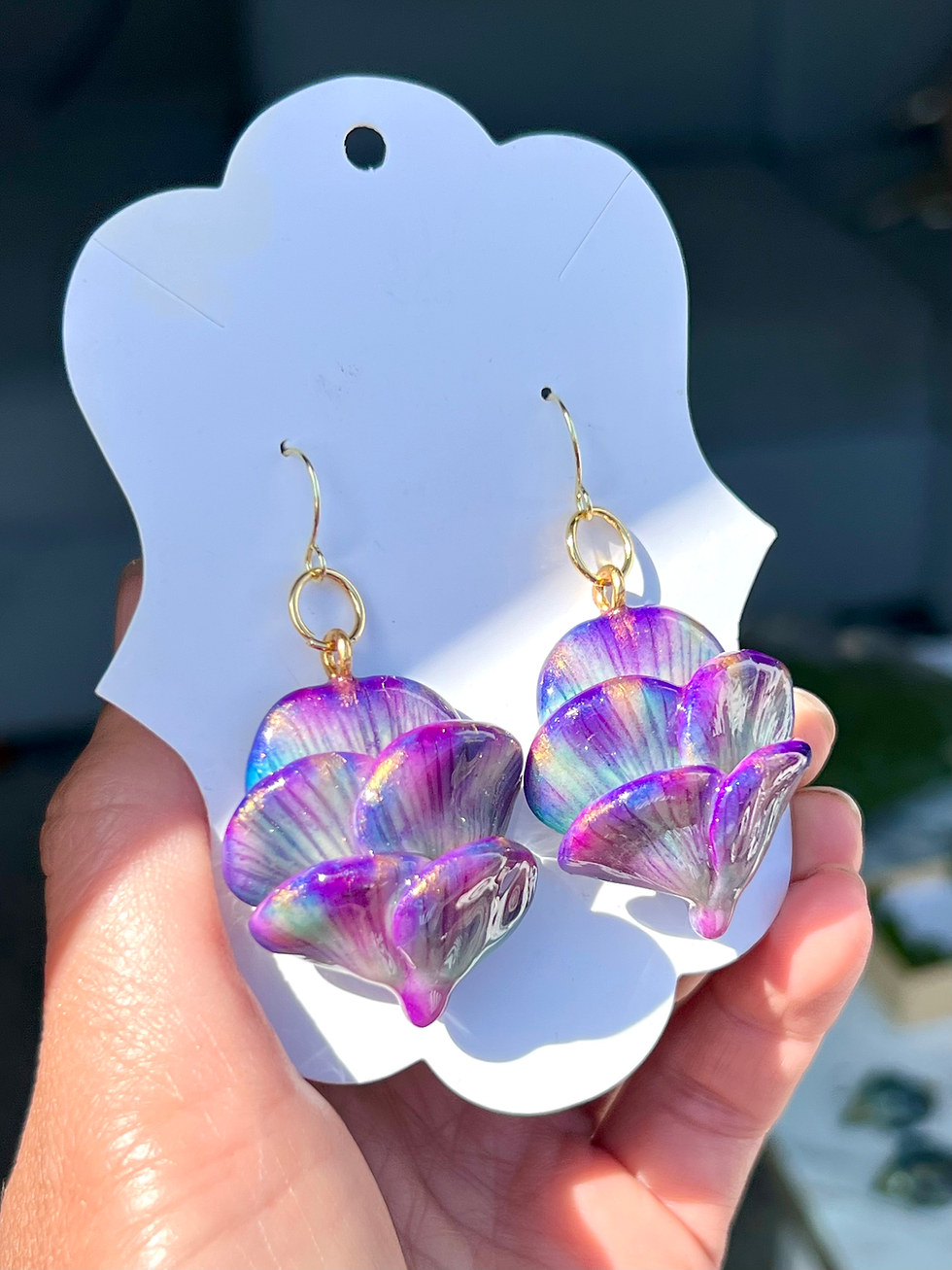 Thumbnail: Gorgeous Oyster Cluster Earrings