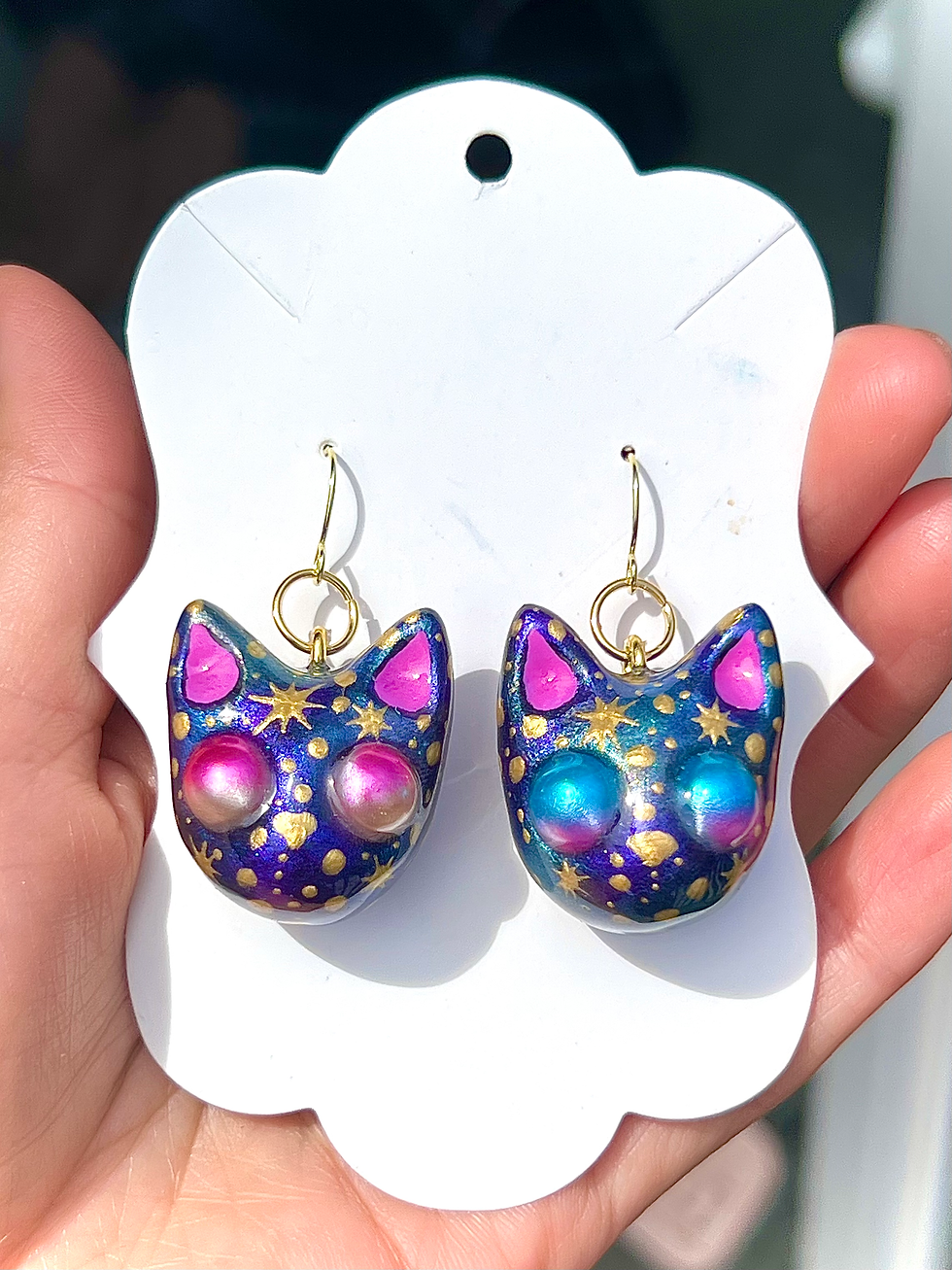 Thumbnail: Galaxy Cat Earrings