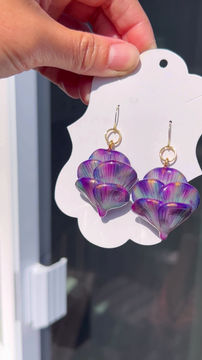 Thumbnail: Gorgeous Oyster Cluster Earrings