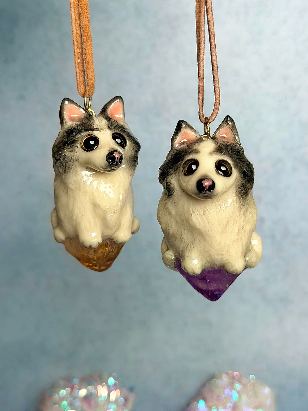 Thumbnail: Two Lucy pendants < Custom order for Jen >