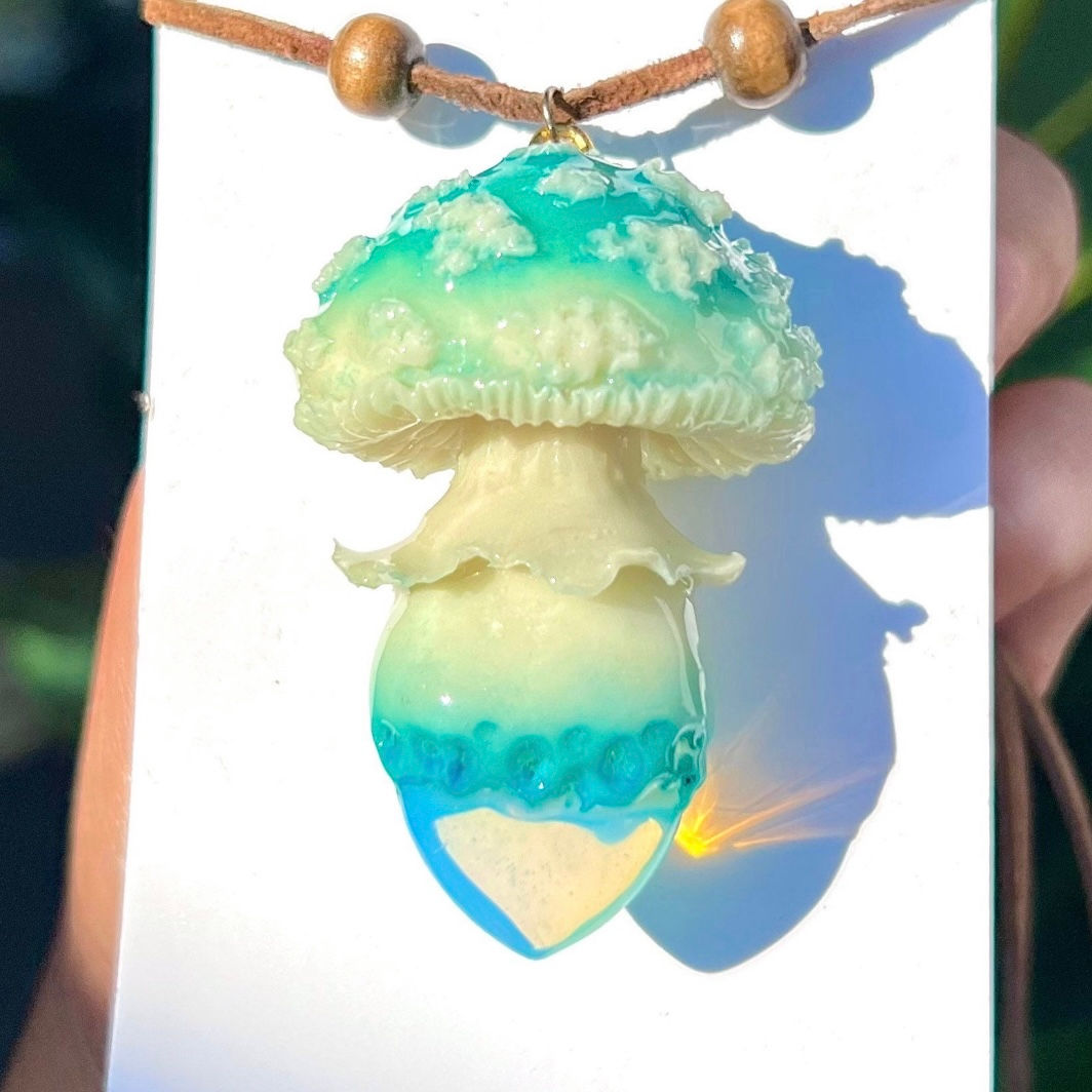 Beautiful Teal Amanita 