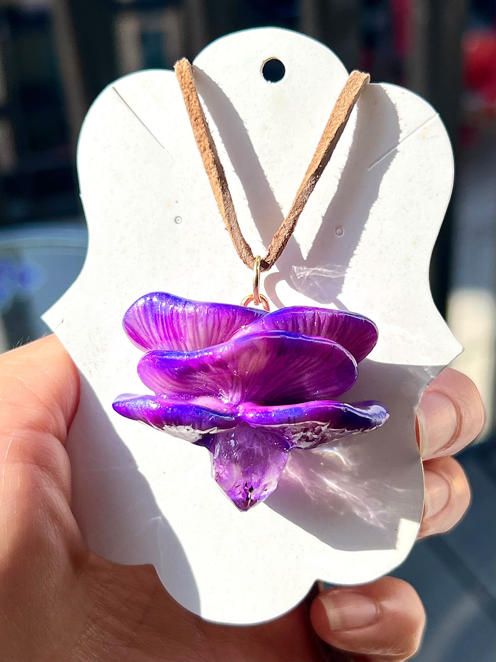 Thumbnail: Smaller size Gorgeous Purple Shimmery Oyster mushroom 