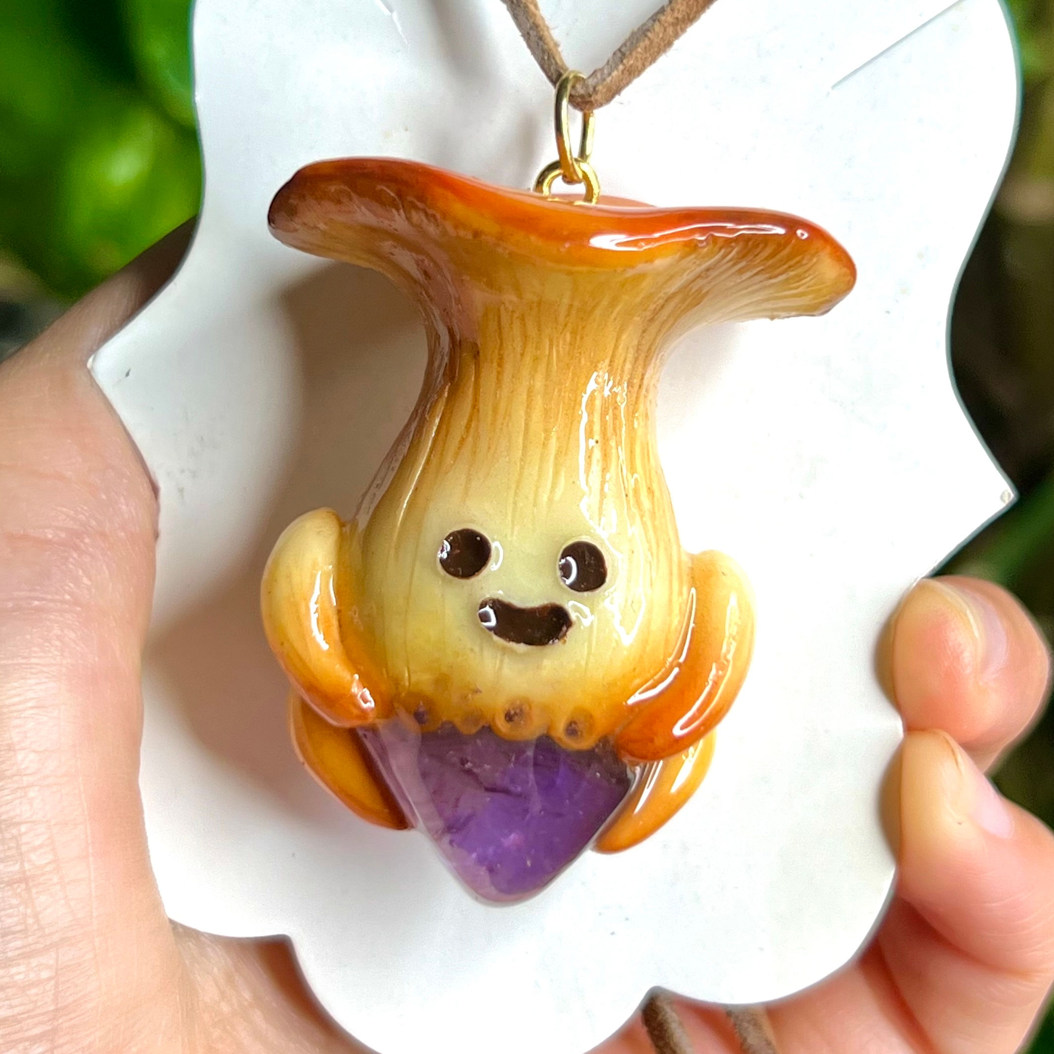 Custom order for Sarah.Mr. Trumpet Mushroom 