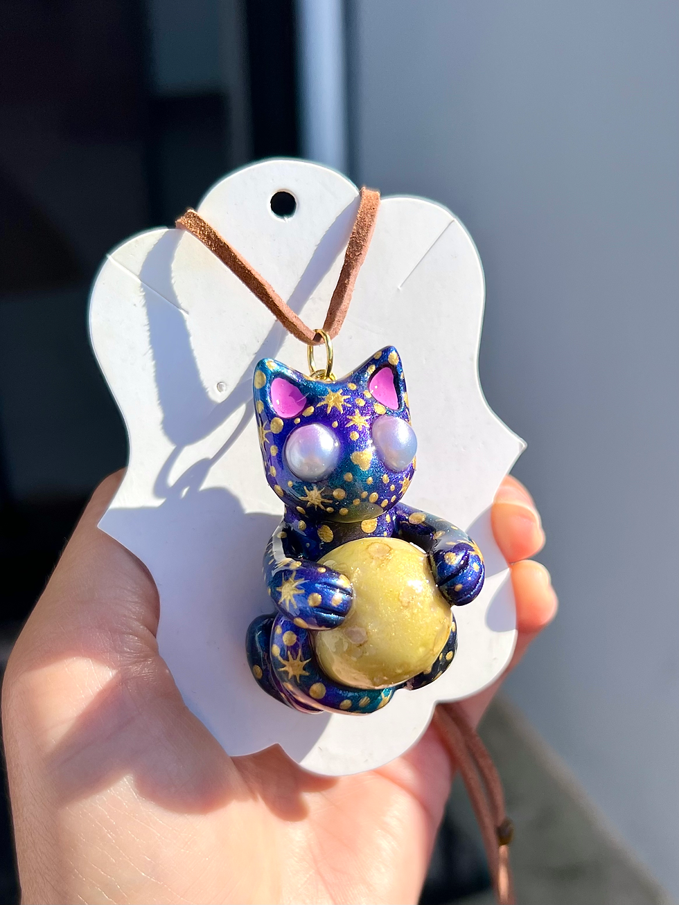 Thumbnail: Galaxy Cat + Moon (Glow in the Dark )