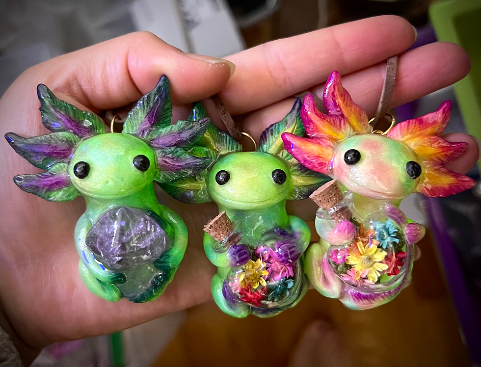 Thumbnail: Peachy Cotton Candy Exotic Axolotl 