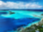 Vue en drône à bora bora