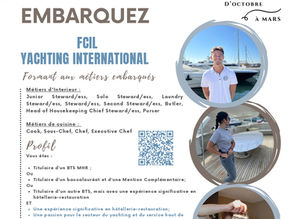La FCIL Yachting International du lycée Jeanne et Paul Augier vous ouvre les portes d'un secteur d'excellence en plein essor : le yachting de luxe.