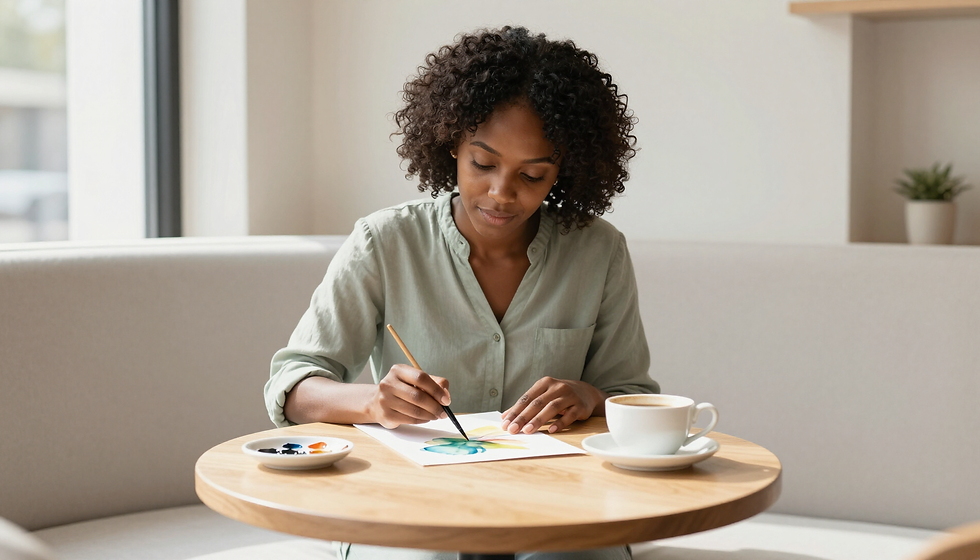 Aquarell-Sonntag im Kunstcafé