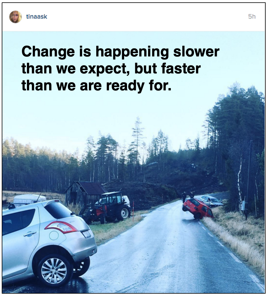 Change is happening slower than we expect