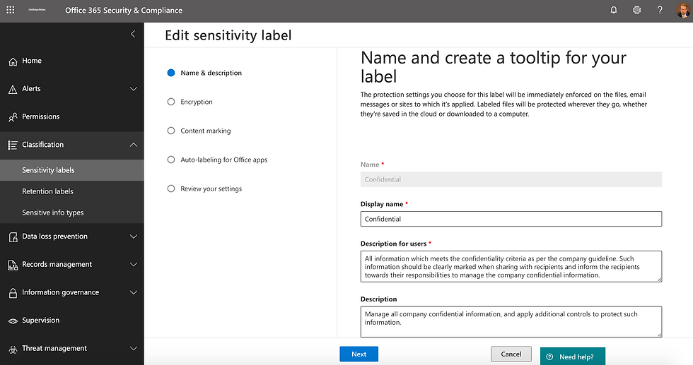 Microsoft information governance