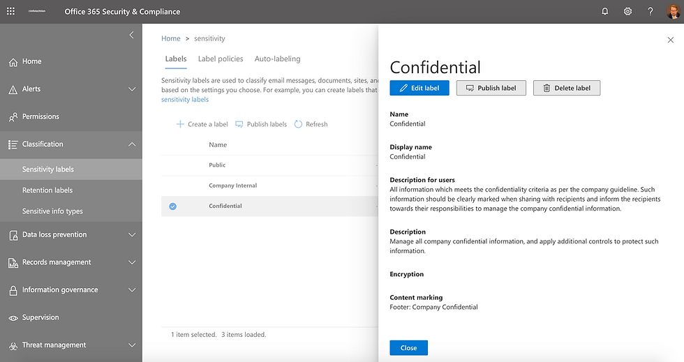Microsoft information governance