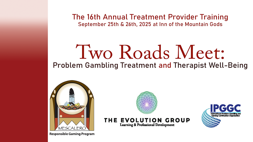 Responsible Gaming Education Month training workshop "Two Roads Meet" for Problem Gambling Treatment and Therapy