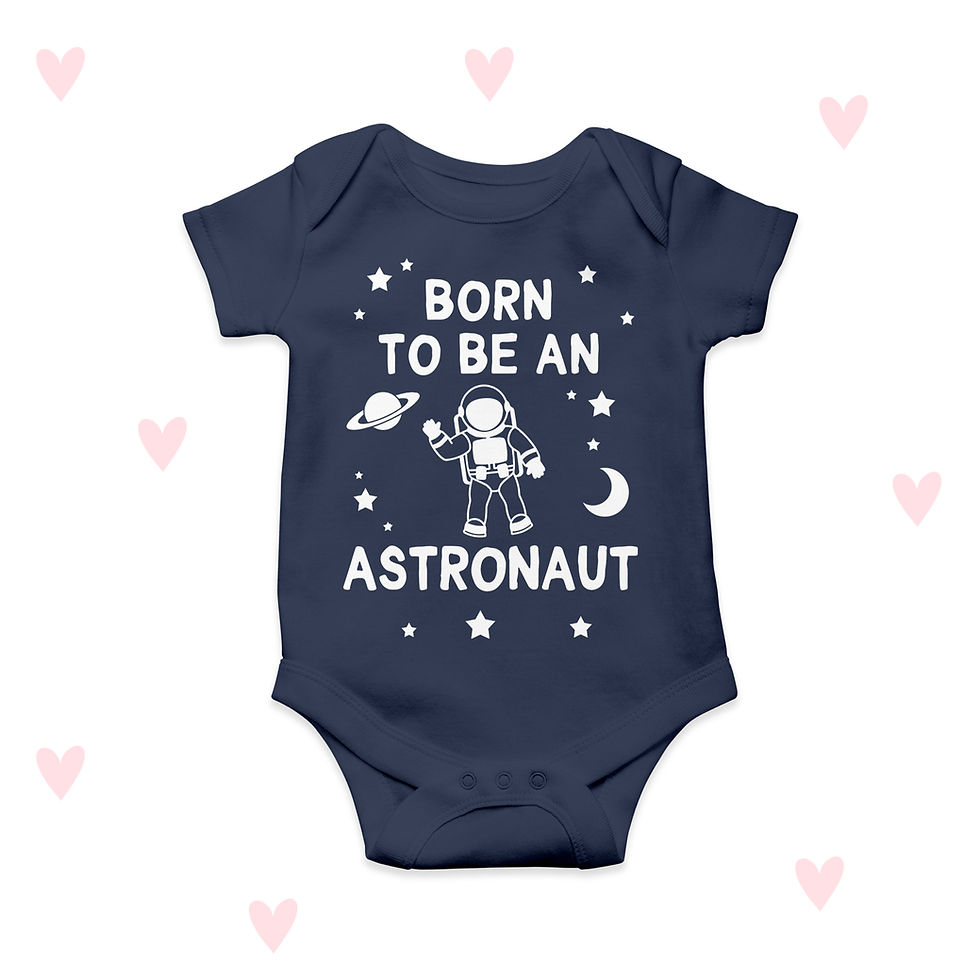 Thumbnail: Born to be an Astronaut Baby Grow Space Themed
