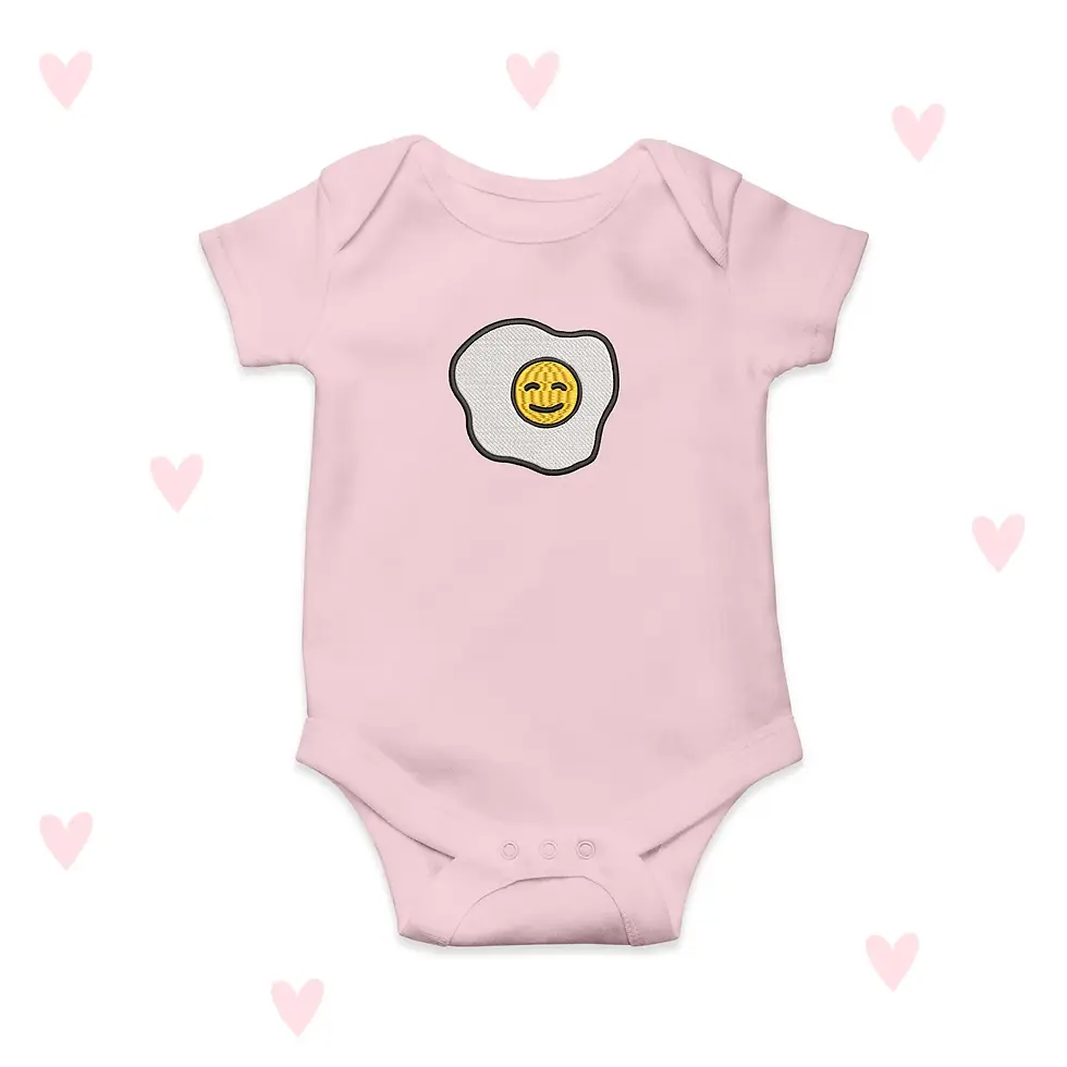 Thumbnail: Fried Egg Baby Grow Embroidered