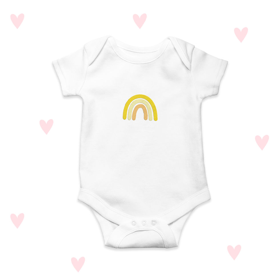 Thumbnail: Rainbow Embroidered Baby Grow