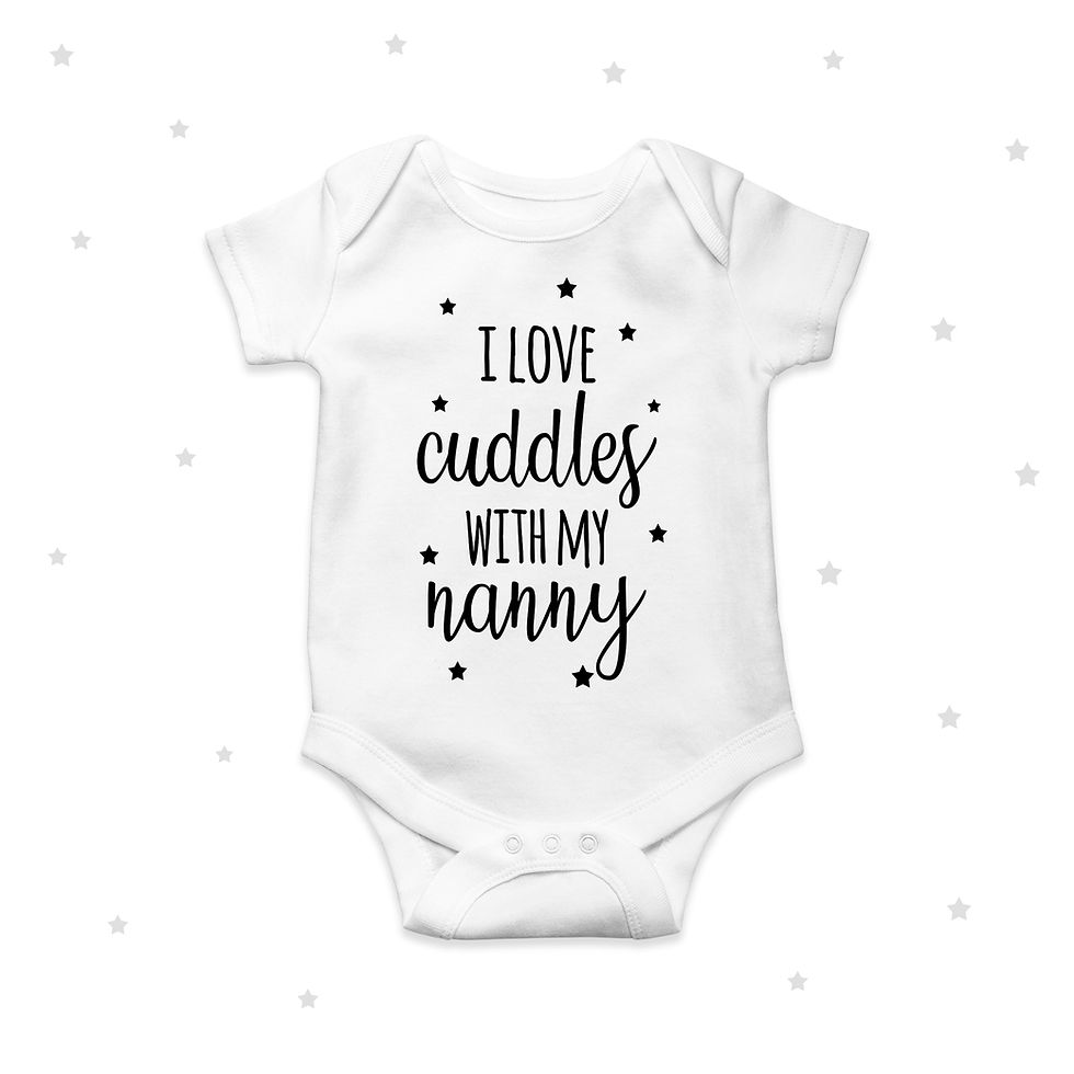 Thumbnail: I love cuddles with my Nanny custom Baby Grow