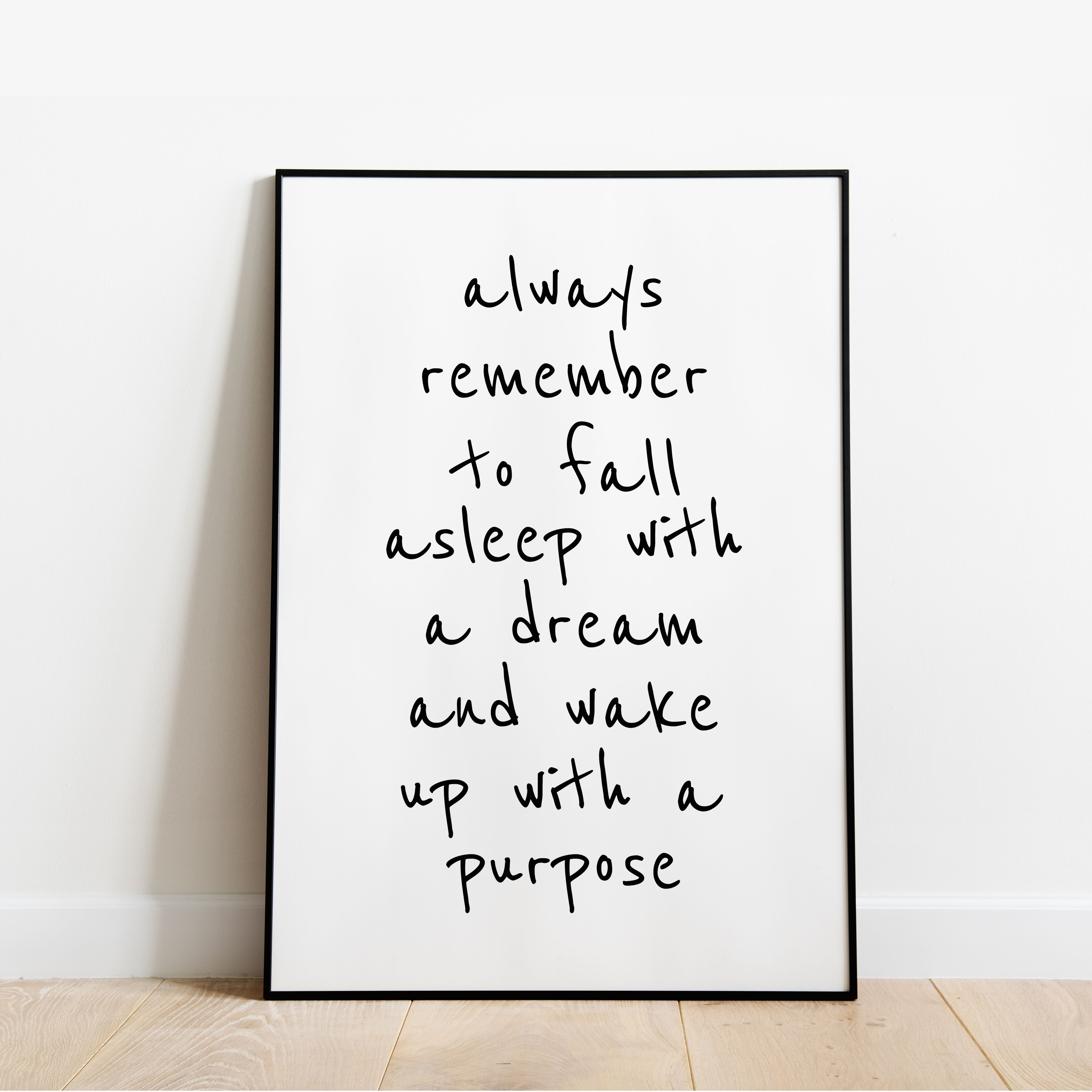 Dream and Purpose Motivation Wall Print