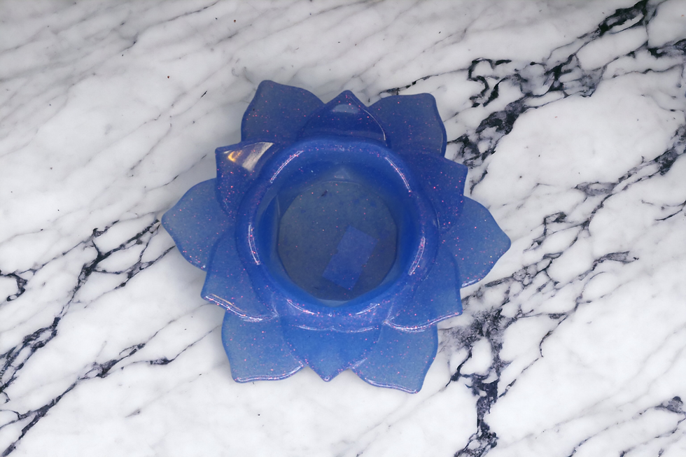 Thumbnail: Glitter Lotus Flower Tea Light Holder