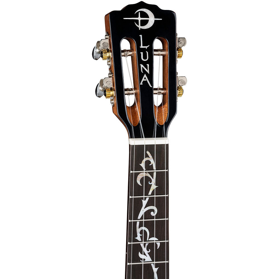 Thumbnail: Luna Vineyard Solid Top Koa Bevel CE Tenor Ukulele